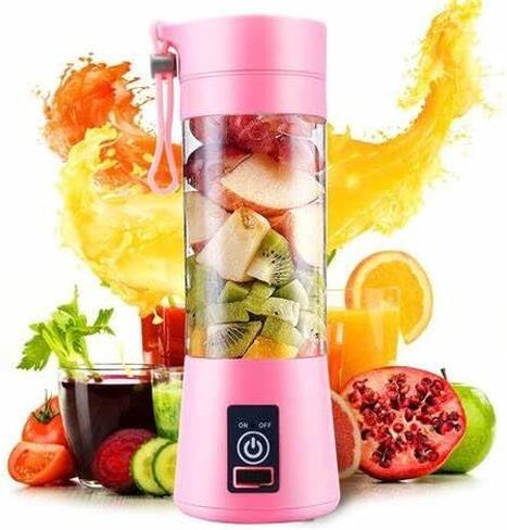 Portable Personal Blender, Mini Rechargeable USB Smoothie Maker, Stainless Steel Drink Mixer with Touch Screen Control (Purple), large in Saudi Arabia