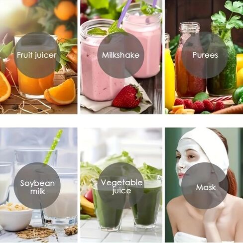 Portable Personal Blender, Mini Rechargeable USB Smoothie Maker, Stainless Steel Drink Mixer with Touch Screen Control (Purple), large in Saudi Arabia