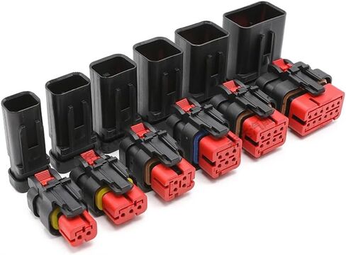 موصل السيارات العالمي 6-Pin مقاوم للماء AMP 776433-1 776434-1 محول الاستشعار ذكر / أنثى التوصيل والمقبس الإسكان مع محطات (موصل الذكور) in Saudi Arabia