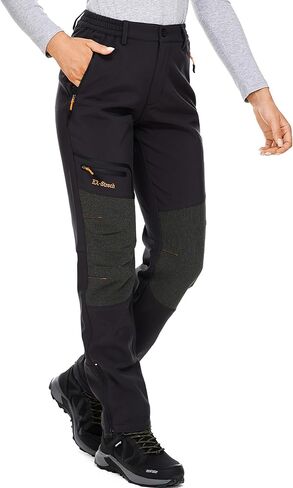 Womens Snow Ski Pants Waterproof Hiking Fleece Lined Insulated Softshell Outdoor Pants Snowboard Zipper Bottom Leg in Kuwait