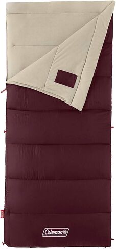 Coleman Autumn Glen 50°F Sleeping Bag, Lightweight Sleeping Bag with No-Snag Zipper & Storage Stuff Sack, Machine Washable for Easy Cleaning in Saudi Arabia