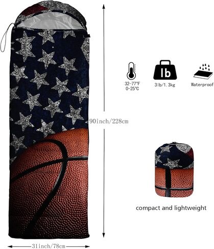 QOOMO Camping Sleeping Bags,3 Season Warm & Cool Weather,Lightweight,Waterproof Sleeping Bags for Adults & Kids,Traveling,and Outdoors,Camping Gear Equipment in Kuwait