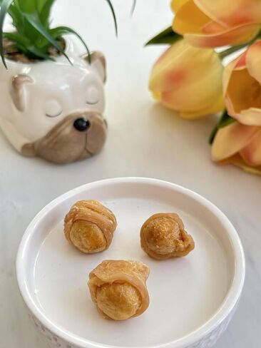 Dehydrated Chicken Jerky Wrapped Egg Yolk Dog Treats, 100% Egg Yolk, Food Topper for Dogs, No Filler, Alternative to Freezed Dried Quail Egg Yolk, 7 OZ (Pack of 20 to 30 Egg yolks) in Saudi Arabia