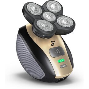 The FlexSeries Electric Head Hair Shaver - FREEDOM GROOMING Now Freebird - Mens Cordless Wet/Dry Bald Head Waterproof Razor with Rotary Blades, Clippers, Nose Trimmer, Brush, Massager