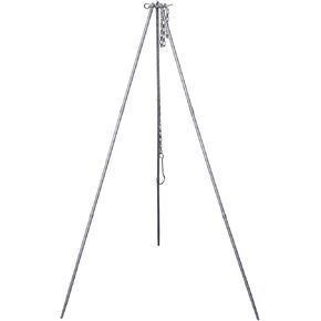 Boundless Voyage Adjustable Titanium Tripod Board Outdoor Campfire Pot Kettle Grill Holder Portable Cookware Dutch Oven Outdoor Tripod Ti9013O