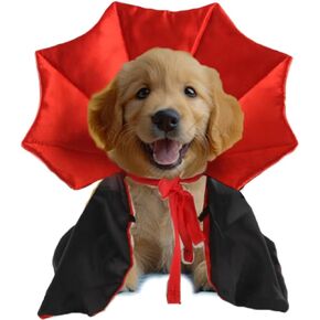 Dog Halloween Costumes Vampire Cloak for Small Dogs and Cats,Funny Dog Devil Cape Halloween Costumes, Pets Halloween Costumes