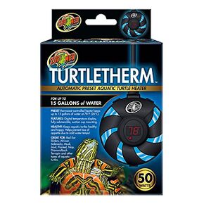 Turtletherm - Automatic Preset Aquatic Turtle Heater (50w & Up to 15 Gallons) - Includes DBDPet Pro-Tip Guide