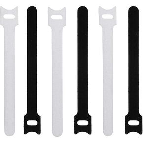 60PCS T Shape Back to Back Cable Ties Headphone Cable Tie Power Cord Storage Strap Bundle Adjustable Cable Ties Hook Loop Cable Manager Black White 30pcs Each