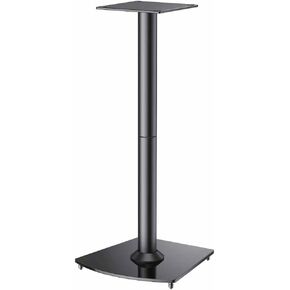 28" Universal Speaker Stand for Speakers Weighing Up to 22 lbs., Built in Cable Management, Steel and Glass Construction Provide a Strong and Stylish Foundation for Your Speaker - Model ERSSL1-01B