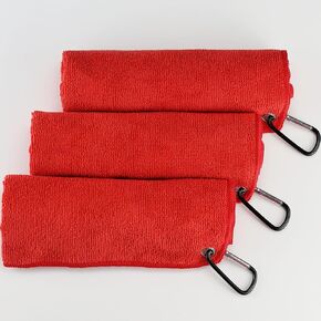 Fishing Towel with Clip, Microfiber Towels Accessories for Fishing Rag, Sports Fitness, Camping, Workout, Soft and Quick-Drying, Bigger Size -16x16 inches, 3 Pack Blue