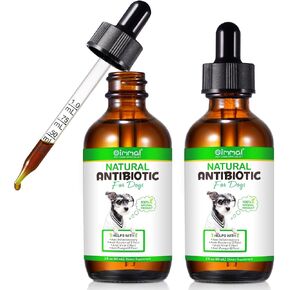 Antibiotics for Dogs, Natural Antibiotics for Dogs, Dog Antibiotics, Dog Multivitamin for Pets, Dog Supplies Antibiotics, Natural Dog Antibiotics Supports Dog Allergy and Itch Relief - 60ML