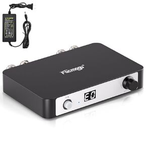 Facmogu M9 Stereo Audio Amplifier, 300W Home 2 Channel Wireless Bluetooth 5.0 Power Amp w/24V Adapter, TPA3255 300W x 2 Class D Stereo Digital Amplifier with DSP for Wired Speakers, Home Audio System