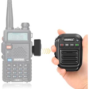 ABBREE Ham Radio Wireless Handheld Speaker Mic, 2 Pin Shoulder Microphone Compatible with Baofeng UV-5R,BF-F8HP,5RM,UV-21R,UV-5G Plus,K5PLUS,GM-15Pro TD-H3 8 Quansheng UV-K5 8 Walkie Talkies
