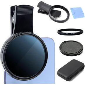 67MM CPL Filter for All Smartphones, Clip On Phone Filter Kit with Lens Cover and Protect Box, Universal Phone Clip Polarized Lens for iPhone Compatible with iPhone 16 Pro Max 15 14 13