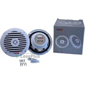 Cerwin Vega XED 6.5" Marine Grade 2-Way Coaxial Speaker Set - 30W, White, UV & Salt Resistant, High-Powered Ferrite Magnet, Solid ABS, Waterproof for Superior Car & Boat Audio Experience XM65W