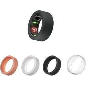 Silicone Protector Cover for Oura Ring Gen 3 Band Size 11 12 13 Skin Rose Gold + Transparent + White + Black