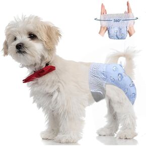 Dog Diapers Female, 10 Count Size L, Disposable Stretchy Diapers for Female Dog, Pulled Up Diaper for Dogs, Super Absorbent Leak-Proof Puppy Small Diapers for Doggy in Heat Period