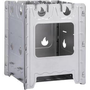 Boundless Voyage Folding Wood Stove Titanium Stove Ultralight and Compact Stove Camping Backpacking Stove Outdoor Cookware for Travel, Hiking, Survival