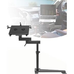 Truck Laptop Mount Fit for 07-21 Toyota Tundra, Aluminum Truck Laptop Tablet Holder Adjustable Computer Stand for Truck