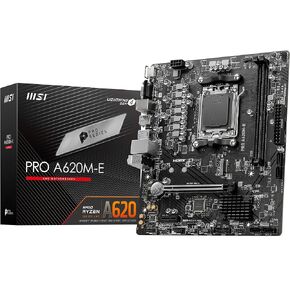 MSI Pro B650M-P AM5 mATX Motherboard, AMD B650 Chipset, 4X DDR5 Slots, 192GB Max Memory, 1x PCI-E x16, 2X M.2 Storage Slot, 4X SATA 6G, Realtek 8125BG 2.5G LAN, HDMI/DP/VGA - Black