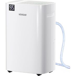 VOVGUU Home Dehumidifier 50pint up to 4500 Sq.Ft For Basements, Large & Medium Sized Rooms, and Bathrooms with Intelligent Touch Control, 24 Hr Timer, and 0.66 Gallon Water Tank