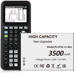 Battery for P11P35-11-N01,[3500mAh] High Capacity Replacement Battery Compatible with TI-84 CE, TI-84 Plus CE, TI-Nspire CX II