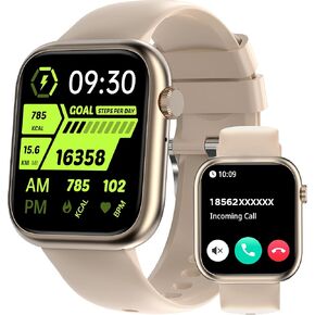 Smart Watch for Men Women Bluetooth Call, 1.83" Fitness Tracker Heart Rate Monitor Blood Pressure Watch Sleep Tracker, Pedometer Step Counter Calories Waterproof Sport Smart Watches for Android iOS