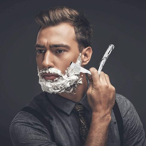 100 BLADES + Facón Professional Wooden Straight Edge Barber Razor - Salon Quality Cut Throat Shavette in Saudi Arabia