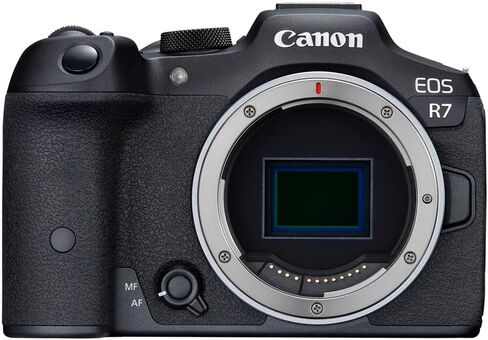 كاميرا Canon EOS R7 بدون مرآة مع مجموعة أدوات إنشاء المحتوى بعدسة مقاس 18-45 مم (5137C055) + بطاقة ذاكرة من سلسلة سعة 64 جيجابايت + مجموعة مرشحات الألوان + برنامج تصوير فوتوغرافي + حقيبة + عدسة واسعة الزاوية + المزيد (متجددة) in Saudi Arabia