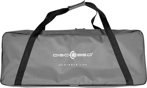 Disc-O-Bed Single Modular and Portable Polyester Cot with Included Zippered Carry Bag and Extended Leg Mechanism for Indoors and Outdoors, Grey in Kuwait