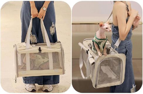 Portable Travel Pet Carrier for Small Pets Up to 16 Lbs, Airline Approved Collapsible Cats and Puppy Soft-Sided Carriers in Saudi Arabia