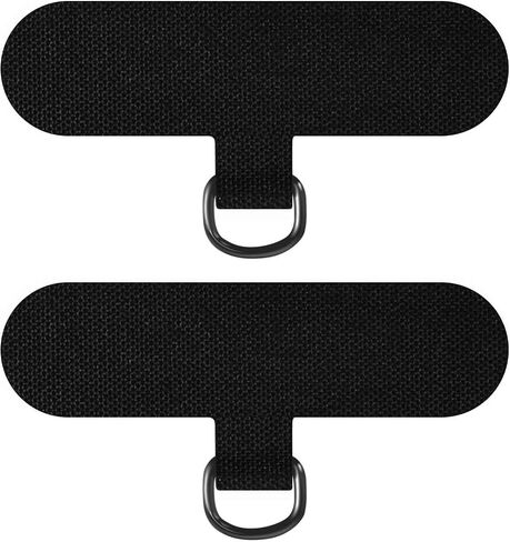 2 PCS Clip for cell phone lanyards and wrist straps, phone lanyard crossbody, Anti-Loss Hanging Metal Ring Replacement Patch Pad for Mobile Smartphone Safety Lanyard Wrist Strap (Nylon Black) in Saudi Arabia