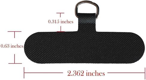 2 PCS Clip for cell phone lanyards and wrist straps, phone lanyard crossbody, Anti-Loss Hanging Metal Ring Replacement Patch Pad for Mobile Smartphone Safety Lanyard Wrist Strap (Nylon Black) in Saudi Arabia