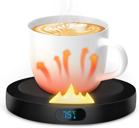 Mug Warmer - 36W Coffee Mug Warmer for Desk with, 8Hrs Auto Shut Off, Smart Candle Warmer - Ideal Coffee Gifts Accessories Keep Beverages Coffee Warmer, 3 Temperature Settings(Black) in Saudi Arabia