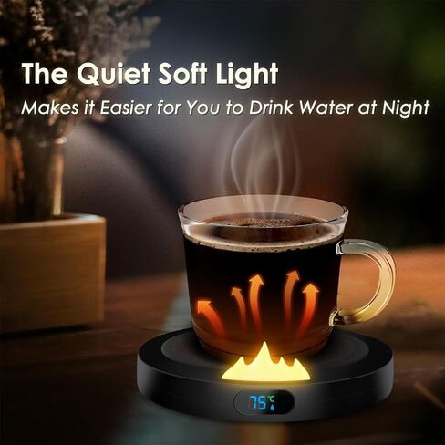 Mug Warmer - 36W Coffee Mug Warmer for Desk with, 8Hrs Auto Shut Off, Smart Candle Warmer - Ideal Coffee Gifts Accessories Keep Beverages Coffee Warmer, 3 Temperature Settings(Black) in Saudi Arabia