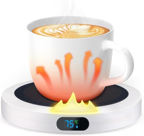 Mug Warmer - 36W Coffee Mug Warmer for Desk with, 8Hrs Auto Shut Off, Smart Candle Warmer - Ideal Coffee Gifts Accessories Keep Beverages Coffee Warmer, 3 Temperature Settings(Black) in Saudi Arabia