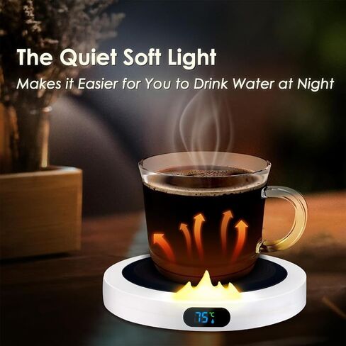 Mug Warmer - 36W Coffee Mug Warmer for Desk with, 8Hrs Auto Shut Off, Smart Candle Warmer - Ideal Coffee Gifts Accessories Keep Beverages Coffee Warmer, 3 Temperature Settings(Black) in Saudi Arabia