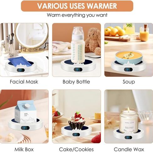 Mug Warmer - 36W Coffee Mug Warmer for Desk with, 8Hrs Auto Shut Off, Smart Candle Warmer - Ideal Coffee Gifts Accessories Keep Beverages Coffee Warmer, 3 Temperature Settings(Black) in Saudi Arabia