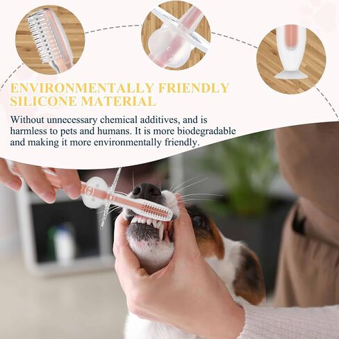 6Pcs Cat Tooth Brushing kit, Includes 360° Silicone Cat Toothbrushes with Suction Cup Holders Anti-choking, Dog Finger Toothbrushes, Dental Silvervine Catnip Toys - Safe Oral Hygiene for Dogs and Cats in Saudi Arabia