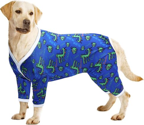 ملابس الكلاب الكبيرة من CuteBone، Pitbull Golden Retriever، بدلة ما بعد الجراحة، قابلة للتمدد وتهدئة القلق، بيجامات الحيوانات الأليفة، قمصان تساقط، ملابس نيسيي للكلاب متوسطة/كبيرة الحجم، لابرادور بولي ZP23XL in Saudi Arabia