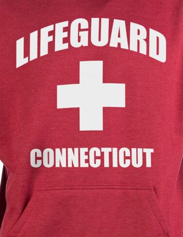 Lifeguard | Red Unisex Uniform Fleece Hoody Sweatshirt Hoodie Sweater Men Women in Kuwait