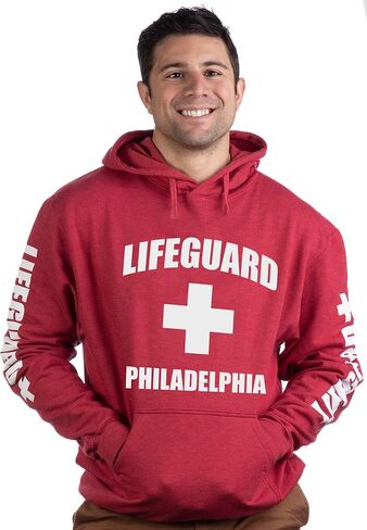 Lifeguard | Red Unisex Uniform Fleece Hoody Sweatshirt Hoodie Sweater Men Women in Kuwait