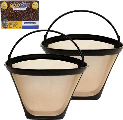 GoldTone Brand Reusable No.4 Cone replaces your Ninja Coffee Filter for Ninja Coffee Bar Brewer - BPA Free - Made in USA in Saudi Arabia