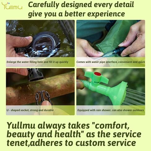 حقيبة دش محمولة للتخييم سعة 5 جالون/20 لتر مع خرطوم قابل للإزالة ورأس دش قابل للتبديل عند التشغيل والإيقاف، دش للسفر للسباحة على الشاطئ والمشي لمسافات طويلة in Kuwait