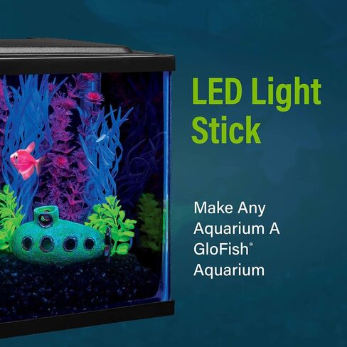 عصا إضاءة LED مقاس 10 بوصات من GloFish عدد 2 - أضواء حوض السمك باللونين الأبيض والأزرق - أحجام الخزانات تصل إلى 75 جالونًا in Saudi Arabia