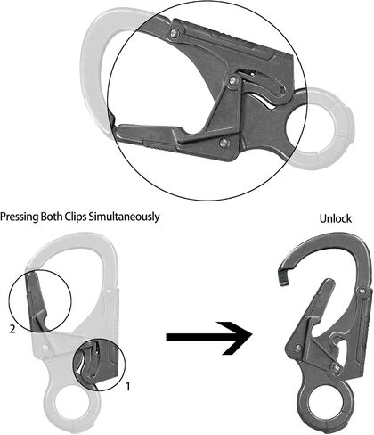 Muscular Carabiner Hook，3.1" Aolly Thick Keychain Clip for Man, Outdoor Camping, Hiking Accessories, Key Ring. in Saudi Arabia