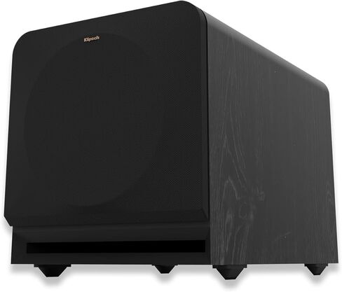 Klipsch RP-1000SW: مضخم صوت عالي الجودة مقاس 10 بوصات لصوت جهير فائق - حزمة من خشب الأبنوس مع سلك مكبر صوت بطول 100 قدم بطول 16 AWG + مقابس مكبر صوت نحاسية، 5 أزواج in Kuwait