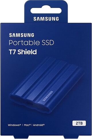 SAMSUNG MU-PE2T0R/AM T7 Shield Portable Solid State Drive 2TB 2022 - Blue (2-Pack) in Saudi Arabia