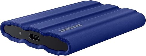 محرك الأقراص الصلبة المحمول SAMSUNG MU-PE2T0R/AM T7 Shield سعة 2 تيرابايت 2022 - حزمة زرقاء مع محول محول من النوع C + حافظة Vivitar الصلبة (أبيض) in Saudi Arabia