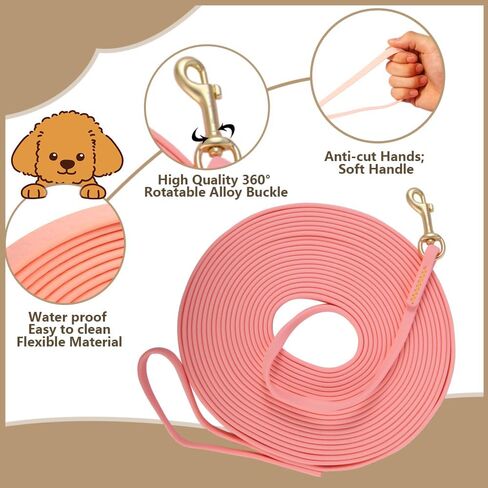 Long Leash Waterproof Dog Training Leash, Outdoor Longline Dog Leash for Training, Yard, Play, Beach, Camping in Saudi Arabia